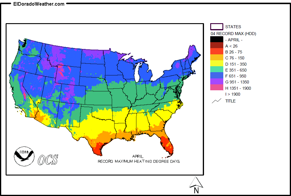 United States Yearly [Annual] and Monthly Record Maximum Heating Degree Days